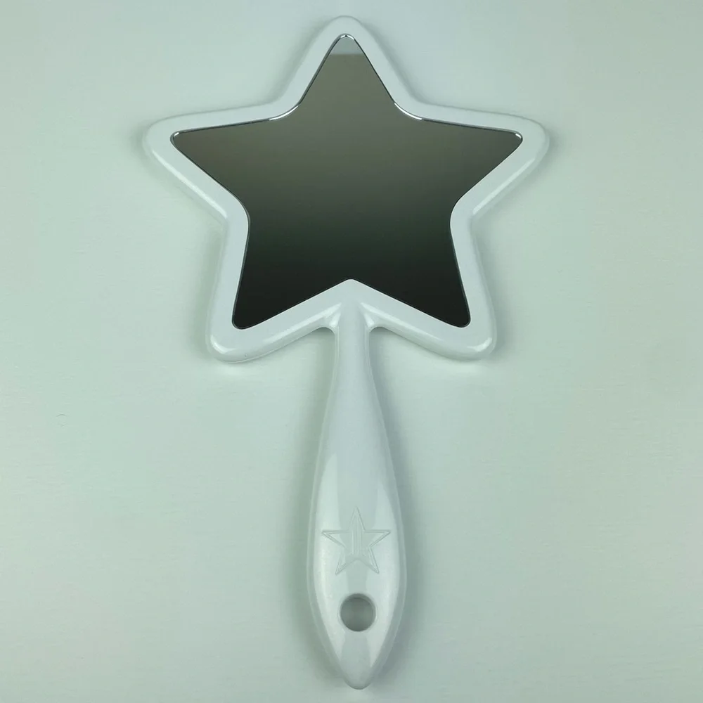 Jeffree Star Cosmetics Star Hand Mirror White Glitter Iridescent Makeup